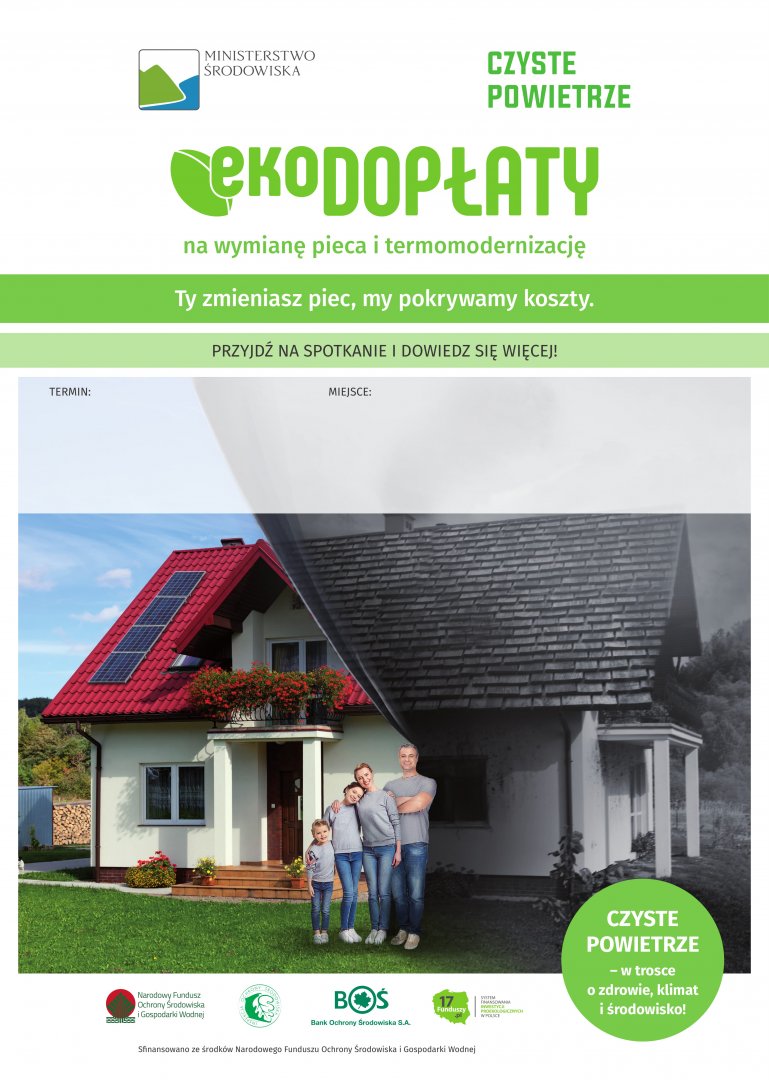 Plakat promujący program "Czyste Powietrze"