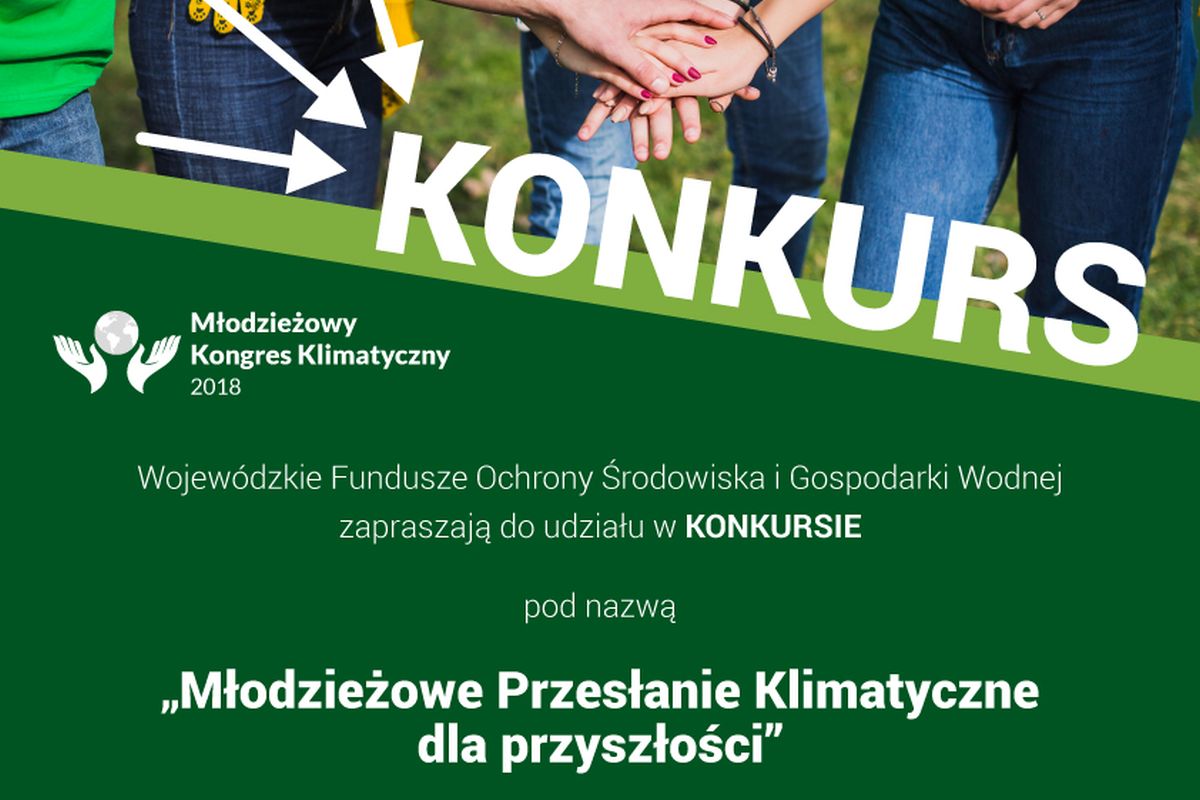 Plakat konkursu "Młodzieżowe przesłanie klimatyczne dla przyszłości"
