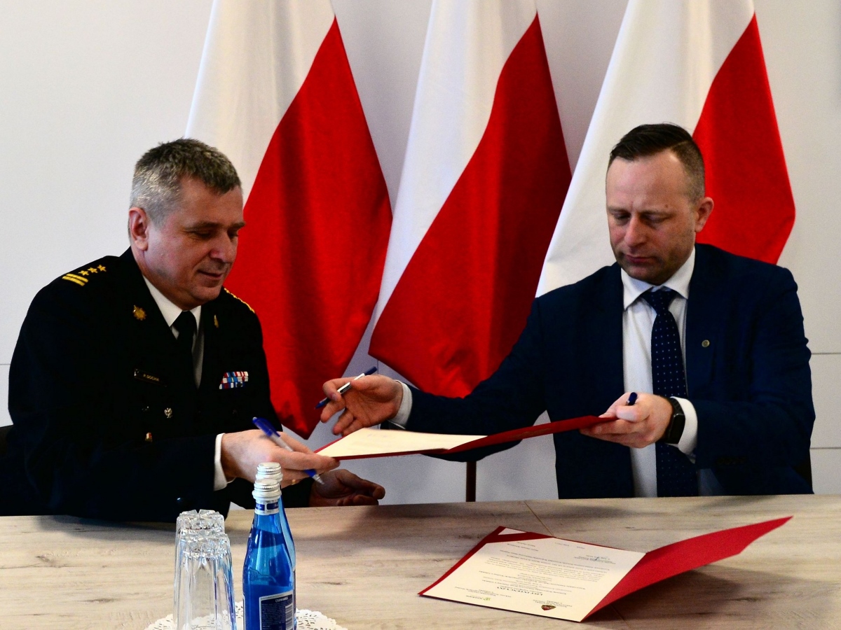 Podpisanie listu intencyjnego o współpracy pomiędzy WFOŚiGW w Gdańsku a KWPSP w Gdańsku dj. KWPSP 