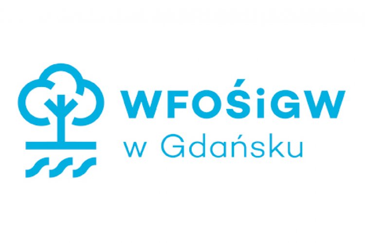 Logo WFOSiGW w Gdańsku - wersja monokolorowa niebieska