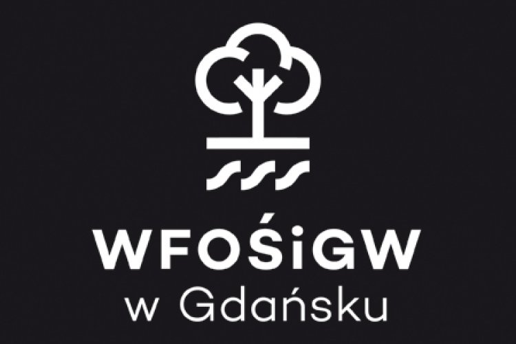 Logo WFOSiGW w Gdańsku - wersja kontra w orientacji poionowej