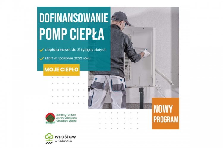 Grafika: Program Moje ciepło - dofinansowanie pomp ciepła