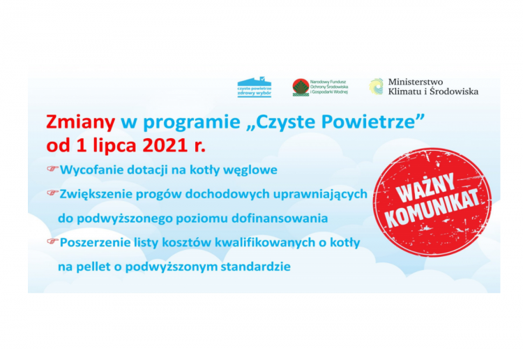 Zmiany w programie Czyste Powietrze