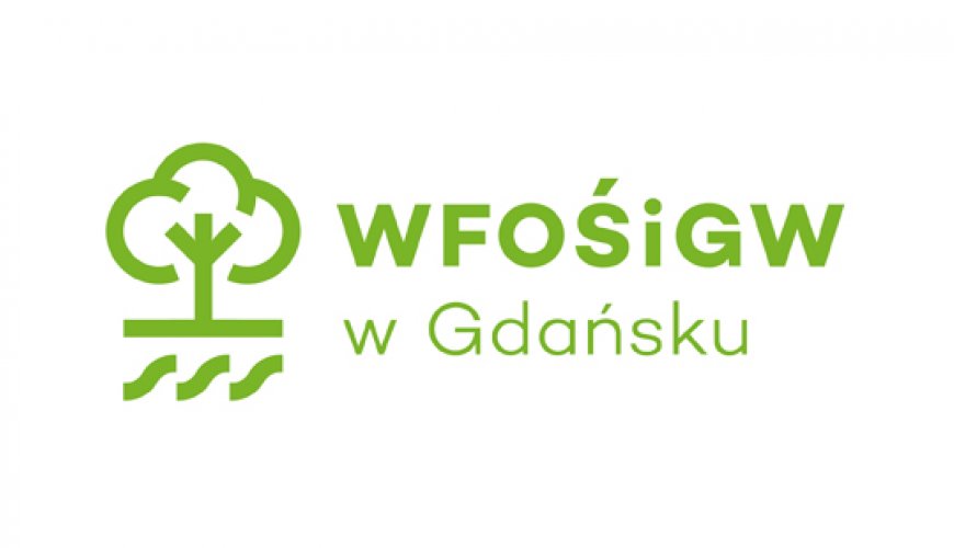 Logo WFOSiGW w Gdańsku - wersja monokolorowa jasnozielona