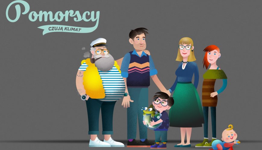 Rysunek przedstawiający członków rodziny "Pomorscy"